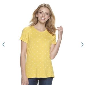 Apt. 9 Crew Neck Yellow Tee